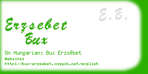 erzsebet bux business card